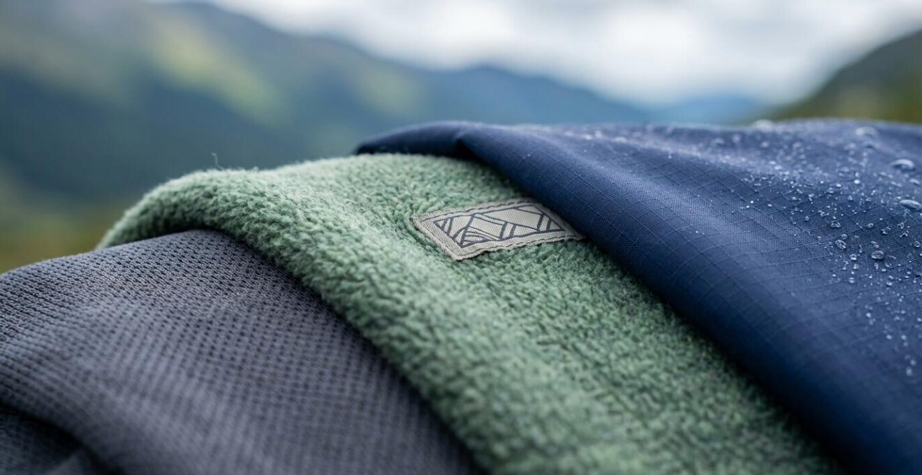 Équipement de montagne disposé en couches pour l'ascension du Doi Inthanon