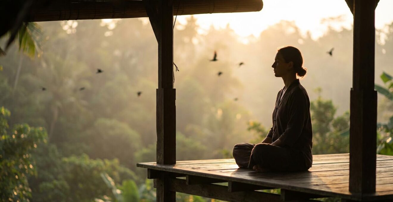 Bungalow isolé dans la jungle thaïlandaise propice à la méditation